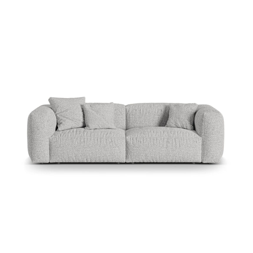 Martina 3-Sitzer Sofa, Sitztiefe 76 cm, aus Boucle in Silber (Monet Silver), 240x106 cm von Micadoni – Bild 1