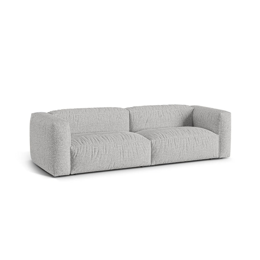 Martina 3-Sitzer Sofa, Sitztiefe 76 cm, aus Boucle in Silber (Monet Silver), 240x106 cm von Micadoni – Bild 3