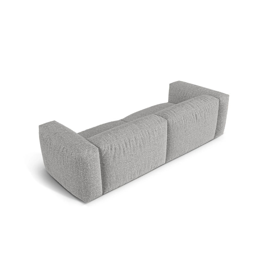 Martina 3-Sitzer Sofa, Sitztiefe 76 cm, aus Boucle in Silber (Monet Silver), 240x106 cm von Micadoni – Bild 4