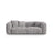 Martina 3-Sitzer Sofa, Sitztiefe 76 cm, aus Cord in Hellgrau (Tilia 86), 240x106 cm von Micadoni – Bild 1