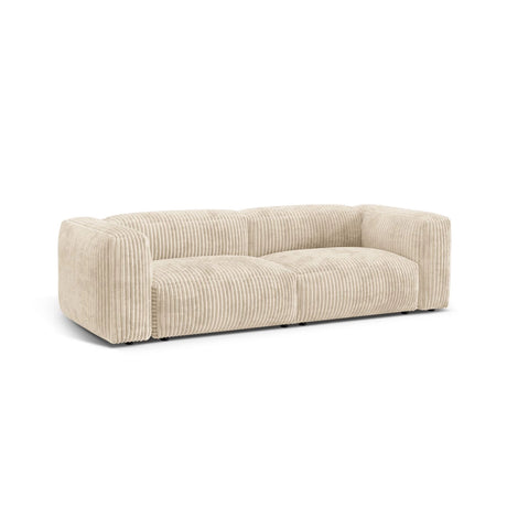 Martina 3-Sitzer Sofa, Sitztiefe 76 cm, aus Cord in Leichtes Beige (Tilia 03), 240x106 cm von Micadoni – Bild 3