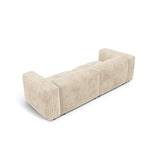 Martina 3-Sitzer Sofa, Sitztiefe 76 cm, aus Cord in Leichtes Beige (Tilia 03), 240x106 cm von Micadoni – Bild 4