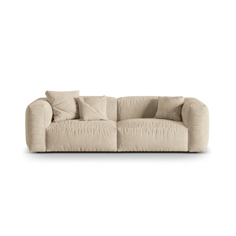 Martina 3-Sitzer Sofa, Sitztiefe 76 cm, aus Samt, Cord, Boucle oder Strukturstoff, 240x106 cm von Micadoni – Bild 1