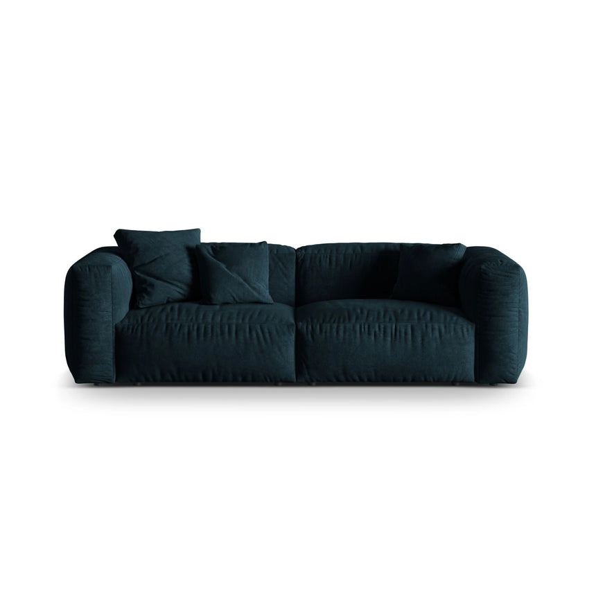 Martina 3-Sitzer Sofa, Sitztiefe 76 cm, aus Samt in Deep Petrol (Vogue 13), 240x106 cm von Micadoni – Bild 1