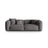 Martina 3-Sitzer Sofa, Sitztiefe 76 cm, aus Samt in Grau (Vogue 15), 240x106 cm von Micadoni – Bild 1