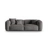 Martina 3-Sitzer Sofa, Sitztiefe 76 cm, aus Samt in Grau (Vogue 15), 240x106 cm von Micadoni – Bild 1