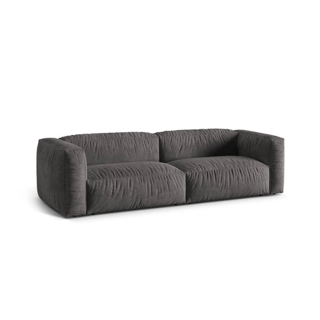 Martina 3-Sitzer Sofa, Sitztiefe 76 cm, aus Samt in Grau (Vogue 15), 240x106 cm von Micadoni – Bild 3
