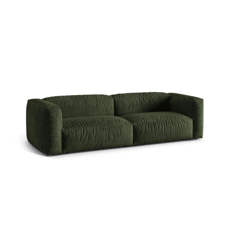 Martina 3-Sitzer Sofa, Sitztiefe 76 cm, aus Samt in Grün (Vogue 11), 240x106 cm von Micadoni – Bild 3