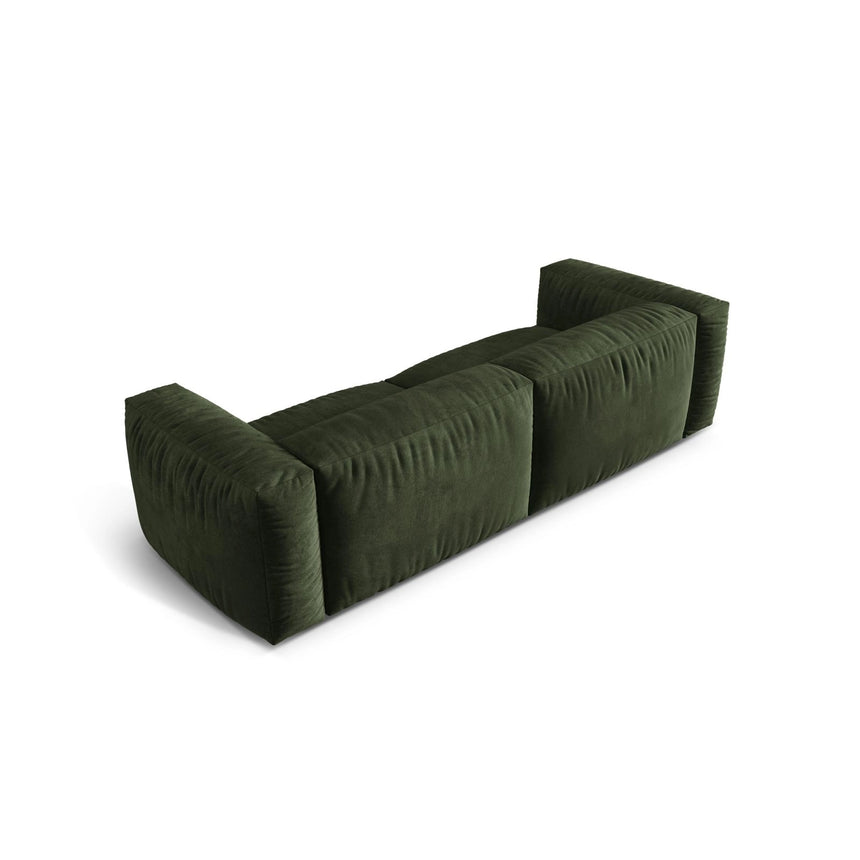 Martina 3-Sitzer Sofa, Sitztiefe 76 cm, aus Samt in Grün (Vogue 11), 240x106 cm von Micadoni – Bild 4