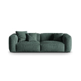 Martina 3-Sitzer Sofa, Sitztiefe 76 cm, aus Samt in Petrol (Vogue 12), 240x106 cm von Micadoni – Bild 1