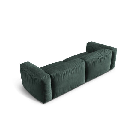 Martina 3-Sitzer Sofa, Sitztiefe 76 cm, aus Samt in Petrol (Vogue 12), 240x106 cm von Micadoni – Bild 4