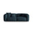 Martina 3-Sitzer Sofa, Sitztiefe 76 cm, aus Strukturierter Stoff in Blau Jeans (Boston Ocean), 240x106 cm von Micadoni – Bild 1