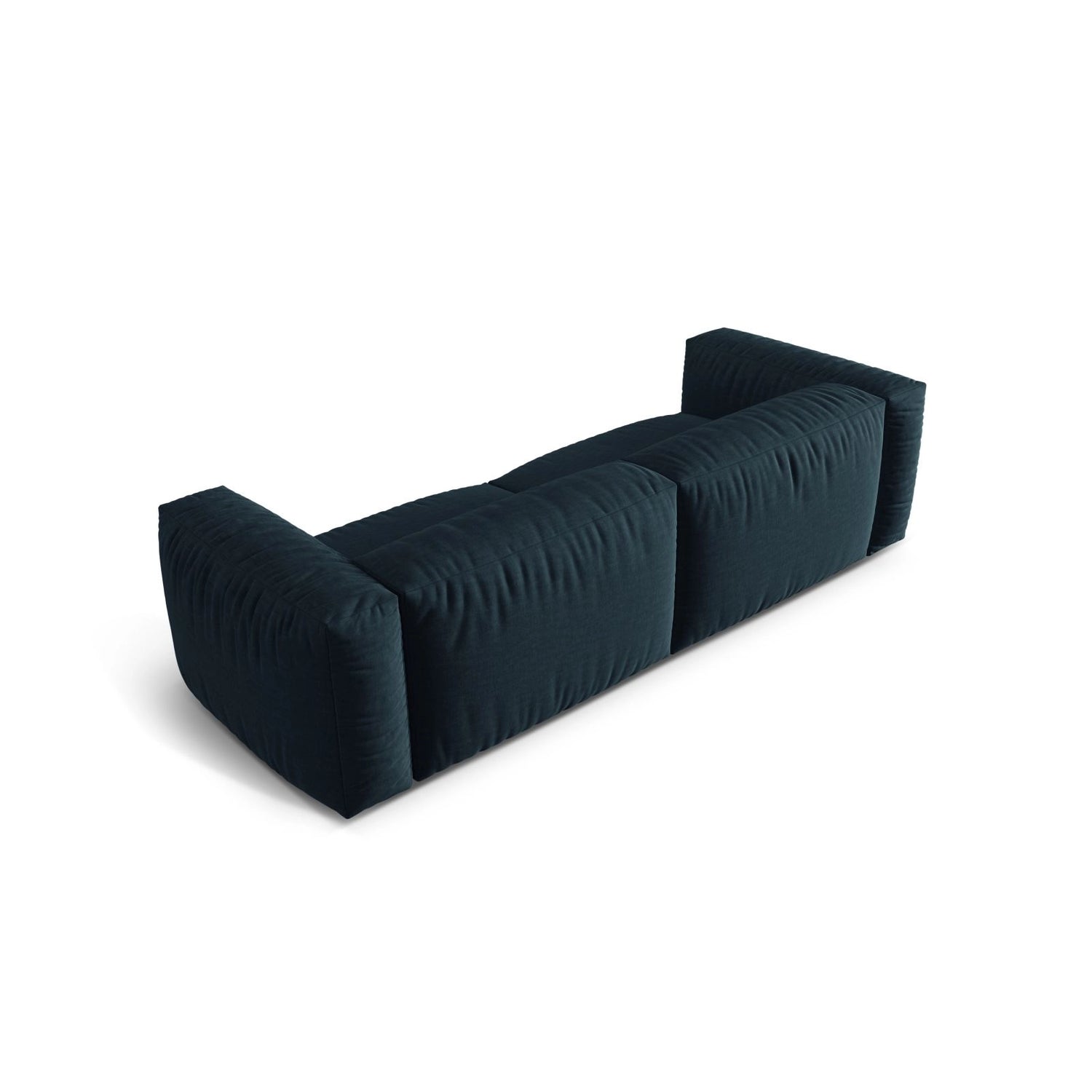 Martina 3-Sitzer Sofa, Sitztiefe 76 cm, aus Strukturierter Stoff in Blau Jeans (Boston Ocean), 240x106 cm von Micadoni – Bild 4