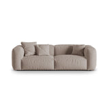 Martina 3-Sitzer Sofa, Sitztiefe 76 cm, aus Strukturierter Stoff in Dunkelbeige (Boston Trufa), 240x106 cm von Micadoni – Bild 1