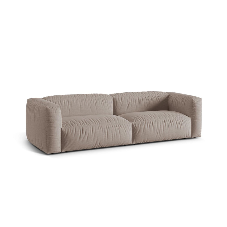 Martina 3-Sitzer Sofa, Sitztiefe 76 cm, aus Strukturierter Stoff in Dunkelbeige (Boston Trufa), 240x106 cm von Micadoni – Bild 3