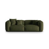 Martina 3-Sitzer Sofa, Sitztiefe 76 cm, aus Strukturierter Stoff in Grün (Boston Forest), 240x106 cm von Micadoni – Bild 1