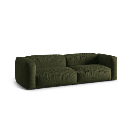 Martina 3-Sitzer Sofa, Sitztiefe 76 cm, aus Strukturierter Stoff in Grün (Boston Forest), 240x106 cm von Micadoni – Bild 3