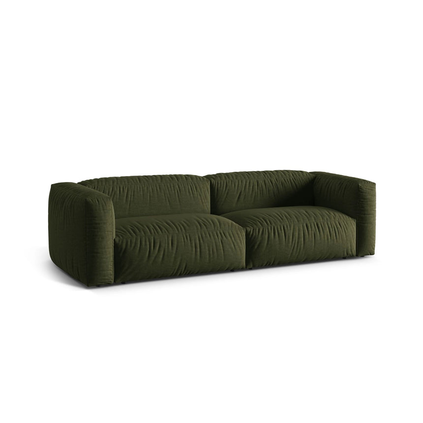 Martina 3-Sitzer Sofa, Sitztiefe 76 cm, aus Strukturierter Stoff in Grün (Boston Forest), 240x106 cm von Micadoni – Bild 3