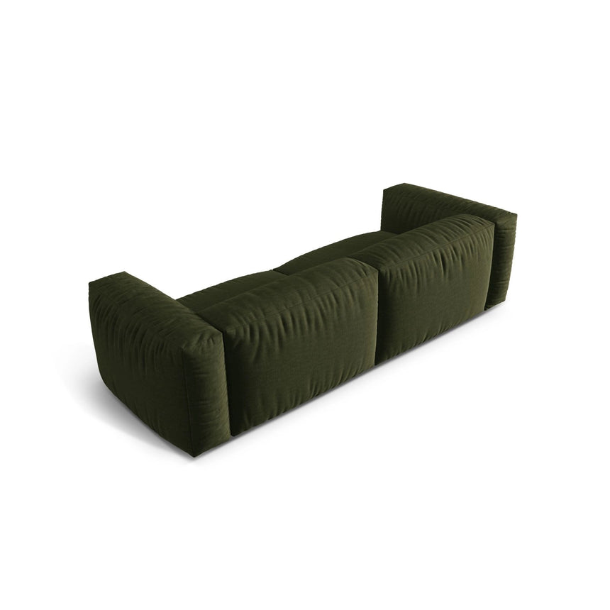Martina 3-Sitzer Sofa, Sitztiefe 76 cm, aus Strukturierter Stoff in Grün (Boston Forest), 240x106 cm von Micadoni – Bild 4