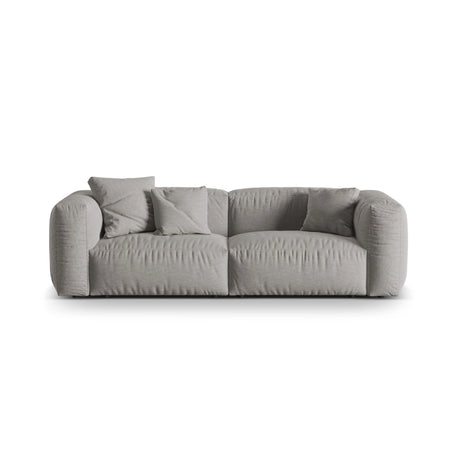 Martina 3-Sitzer Sofa, Sitztiefe 76 cm, aus Strukturierter Stoff in Hellgrau (Boston Light Grey), 240x106 cm von Micadoni – Bild 1