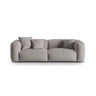 Martina 3-Sitzer Sofa, Sitztiefe 76 cm, aus Strukturierter Stoff in Hellgrau (Boston Light Grey), 240x106 cm von Micadoni – Bild 1