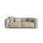 Martina 3-Sitzer Sofa, Sitztiefe 76 cm, aus Strukturierter Stoff in Leichtes Beige (Boston Toffee), 240x106 cm von Micadoni – Bild 1