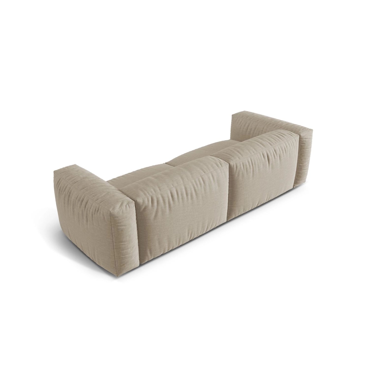 Martina 3-Sitzer Sofa, Sitztiefe 76 cm, aus Strukturierter Stoff in Leichtes Beige (Boston Toffee), 240x106 cm von Micadoni – Bild 4