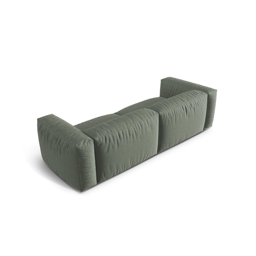 Martina 3-Sitzer Sofa, Sitztiefe 76 cm, aus Strukturierter Stoff in Moosgrün (Boston Water Green), 240x106 cm von Micadoni – Bild 4