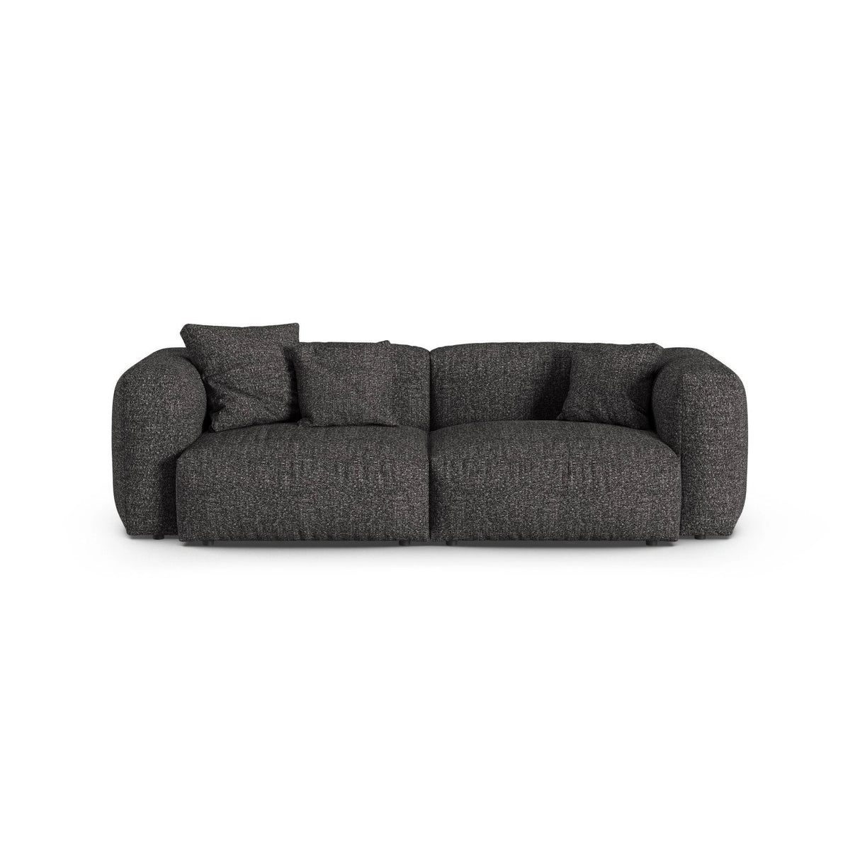 Martina 3-Sitzer Sofa, Sitztiefe 90 cm, aus Boucle in Anthrazit (Monet Anthracite), 240x120 cm von Micadoni – Bild 1