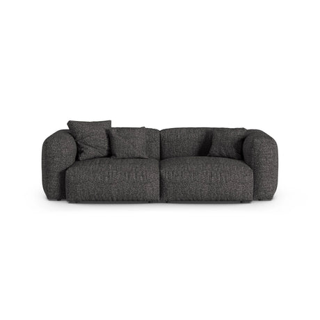 Martina 3-Sitzer Sofa, Sitztiefe 90 cm, aus Boucle in Anthrazit (Monet Anthracite), 240x120 cm von Micadoni – Bild 1