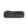 Martina 3-Sitzer Sofa, Sitztiefe 90 cm, aus Boucle in Anthrazit (Monet Anthracite), 240x120 cm von Micadoni – Bild 1