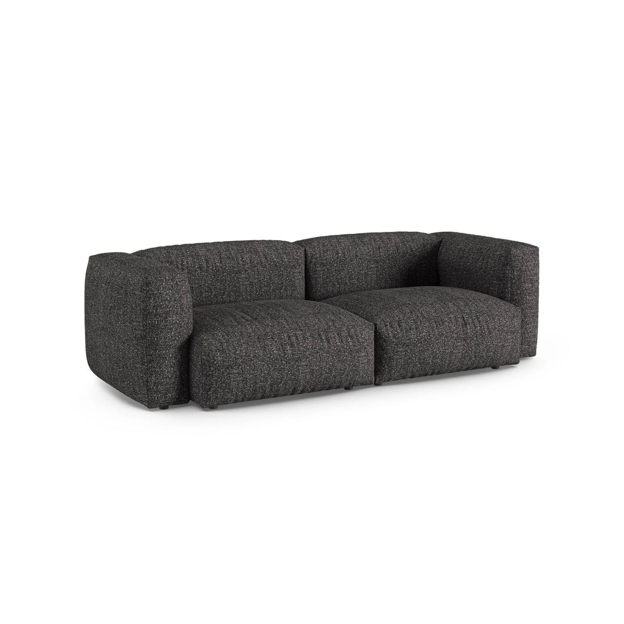 Martina 3-Sitzer Sofa, Sitztiefe 90 cm, aus Boucle in Anthrazit (Monet Anthracite), 240x120 cm von Micadoni – Bild 3