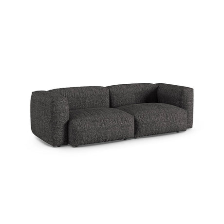 Martina 3-Sitzer Sofa, Sitztiefe 90 cm, aus Boucle in Anthrazit (Monet Anthracite), 240x120 cm von Micadoni – Bild 3