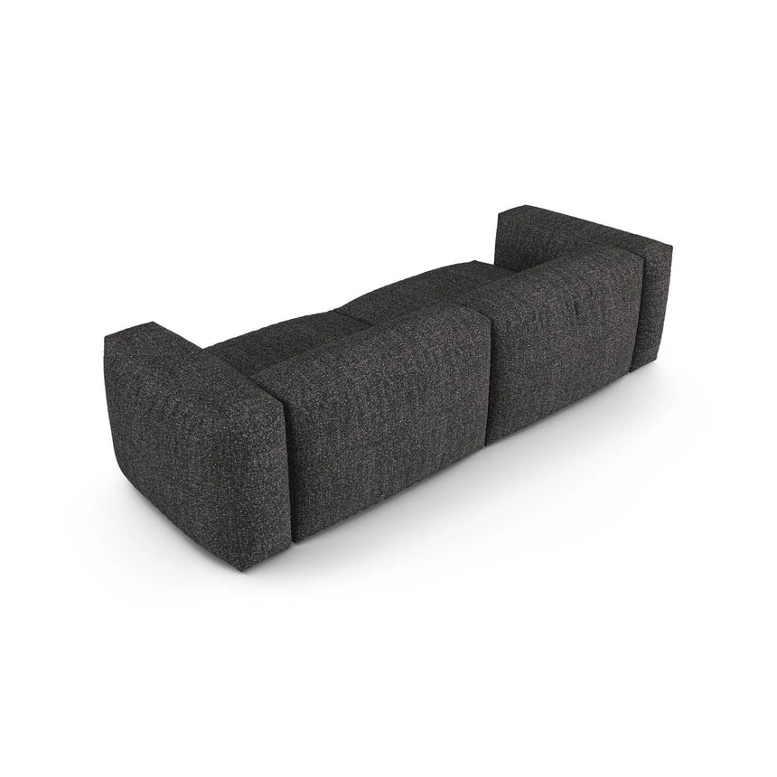 Martina 3-Sitzer Sofa, Sitztiefe 90 cm, aus Boucle in Anthrazit (Monet Anthracite), 240x120 cm von Micadoni – Bild 4