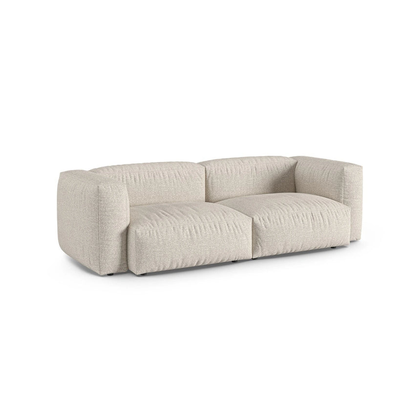 Martina 3-Sitzer Sofa, Sitztiefe 90 cm, aus Boucle in Beige (Monet Sand), 240x120 cm von Micadoni – Bild 3