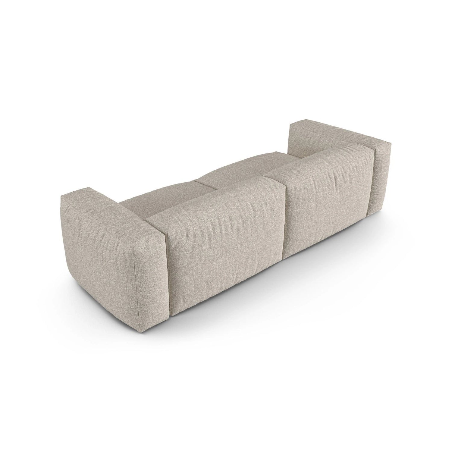 Martina 3-Sitzer Sofa, Sitztiefe 90 cm, aus Boucle in Beige (Monet Sand), 240x120 cm von Micadoni – Bild 4