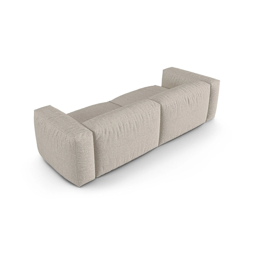 Martina 3-Sitzer Sofa, Sitztiefe 90 cm, aus Boucle in Beige (Monet Sand), 240x120 cm von Micadoni – Bild 4