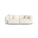 Martina 3-Sitzer Sofa, Sitztiefe 90 cm, aus Boucle in Elfenbein (Monet Nata), 240x120 cm von Micadoni – Bild 1
