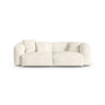 Martina 3-Sitzer Sofa, Sitztiefe 90 cm, aus Boucle in Elfenbein (Monet Nata), 240x120 cm von Micadoni – Bild 1
