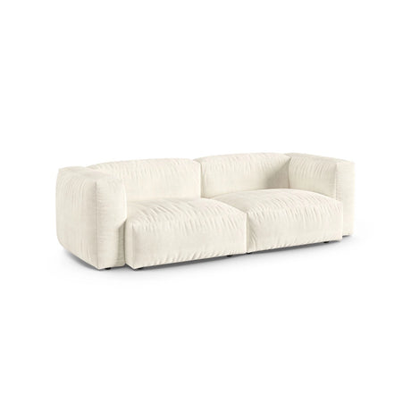 Martina 3-Sitzer Sofa, Sitztiefe 90 cm, aus Boucle in Elfenbein (Monet Nata), 240x120 cm von Micadoni – Bild 3