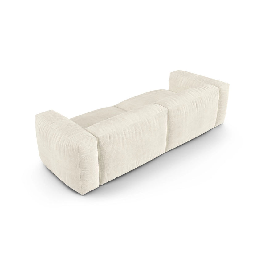 Martina 3-Sitzer Sofa, Sitztiefe 90 cm, aus Boucle in Elfenbein (Monet Nata), 240x120 cm von Micadoni – Bild 4