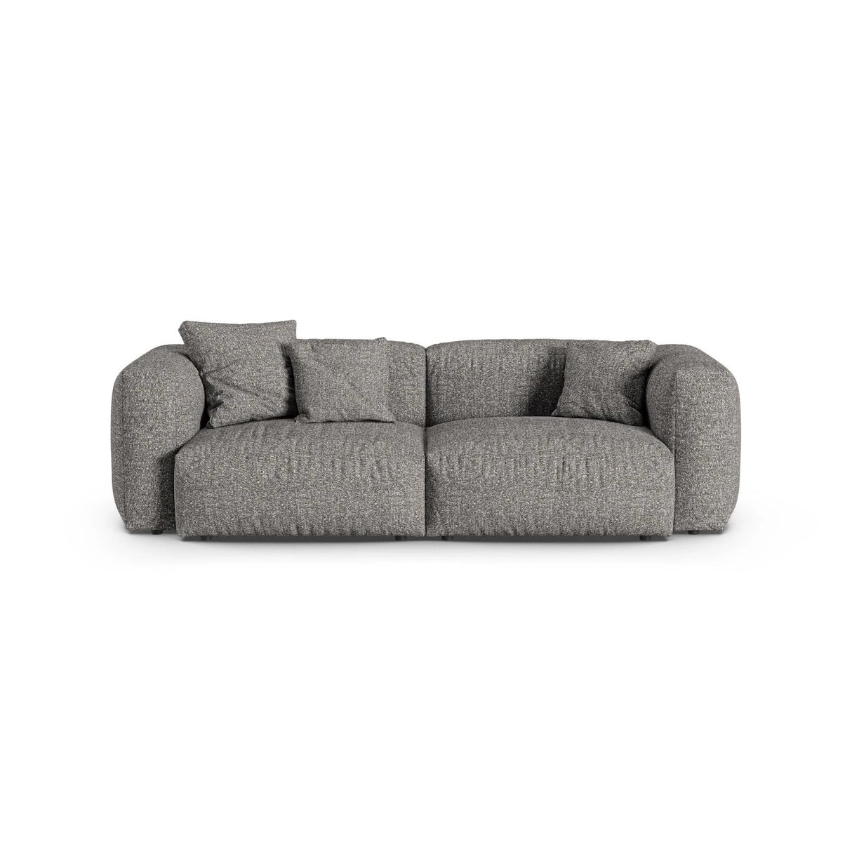 Martina 3-Sitzer Sofa, Sitztiefe 90 cm, aus Boucle in Graphit (Monet Graphite), 240x120 cm von Micadoni – Bild 1