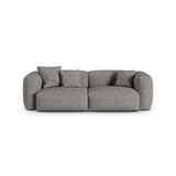 Martina 3-Sitzer Sofa, Sitztiefe 90 cm, aus Boucle in Graphit (Monet Graphite), 240x120 cm von Micadoni – Bild 1