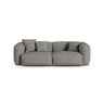 Martina 3-Sitzer Sofa, Sitztiefe 90 cm, aus Boucle in Graphit (Monet Graphite), 240x120 cm von Micadoni – Bild 1