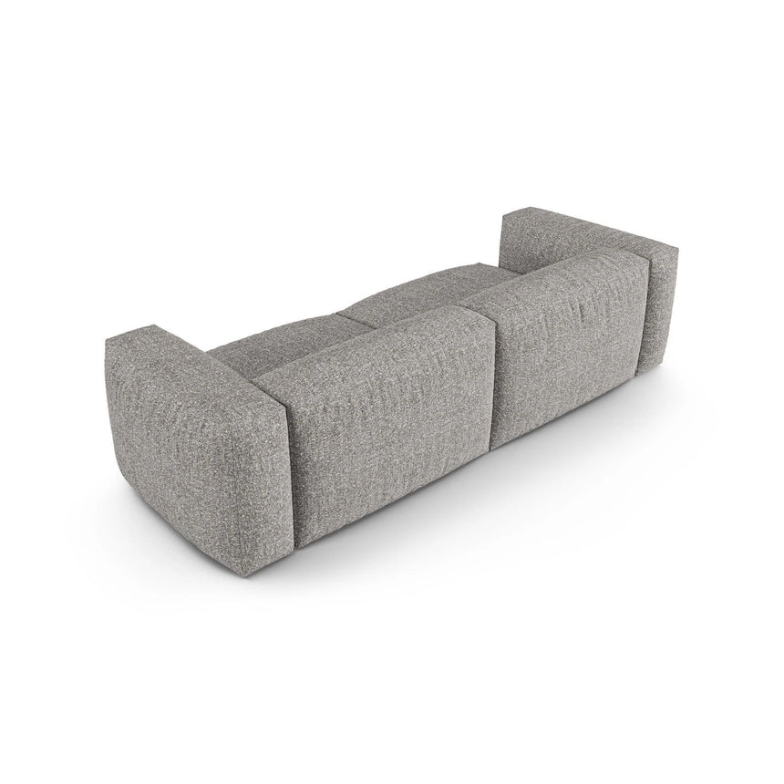 Martina 3-Sitzer Sofa, Sitztiefe 90 cm, aus Boucle in Graphit (Monet Graphite), 240x120 cm von Micadoni – Bild 4