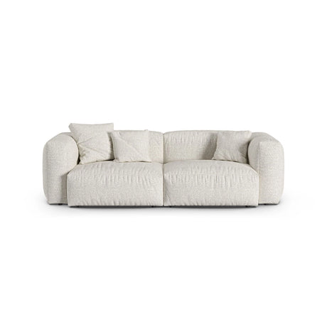 Martina 3-Sitzer Sofa, Sitztiefe 90 cm, aus Boucle in Grau Beige meliert (Monet Pearl), 240x120 cm von Micadoni – Bild 1
