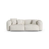 Martina 3-Sitzer Sofa, Sitztiefe 90 cm, aus Boucle in Grau Beige meliert (Monet Pearl), 240x120 cm von Micadoni – Bild 1