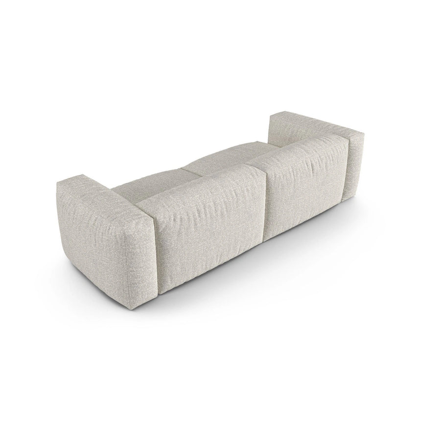 Martina 3-Sitzer Sofa, Sitztiefe 90 cm, aus Boucle in Grau Beige meliert (Monet Pearl), 240x120 cm von Micadoni – Bild 4