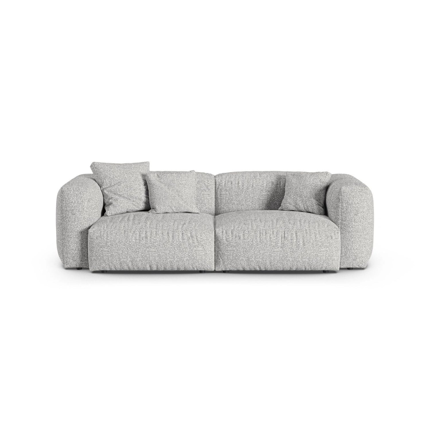 Martina 3-Sitzer Sofa, Sitztiefe 90 cm, aus Boucle in Silber (Monet Silver), 240x120 cm von Micadoni – Bild 1