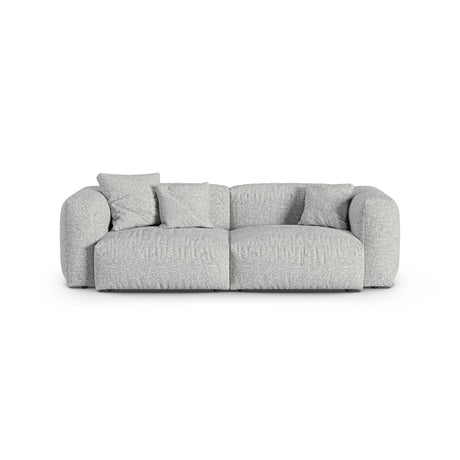 Martina 3-Sitzer Sofa, Sitztiefe 90 cm, aus Boucle in Silber (Monet Silver), 240x120 cm von Micadoni – Bild 1